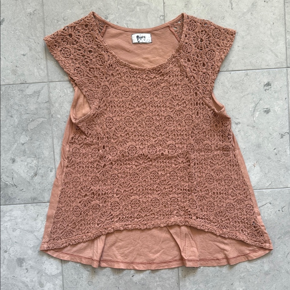 Nightcap Crotchet Camel Tee sz 2/M
